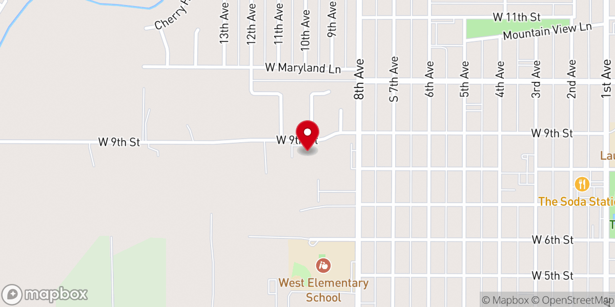 Map showing location of The Rock Church