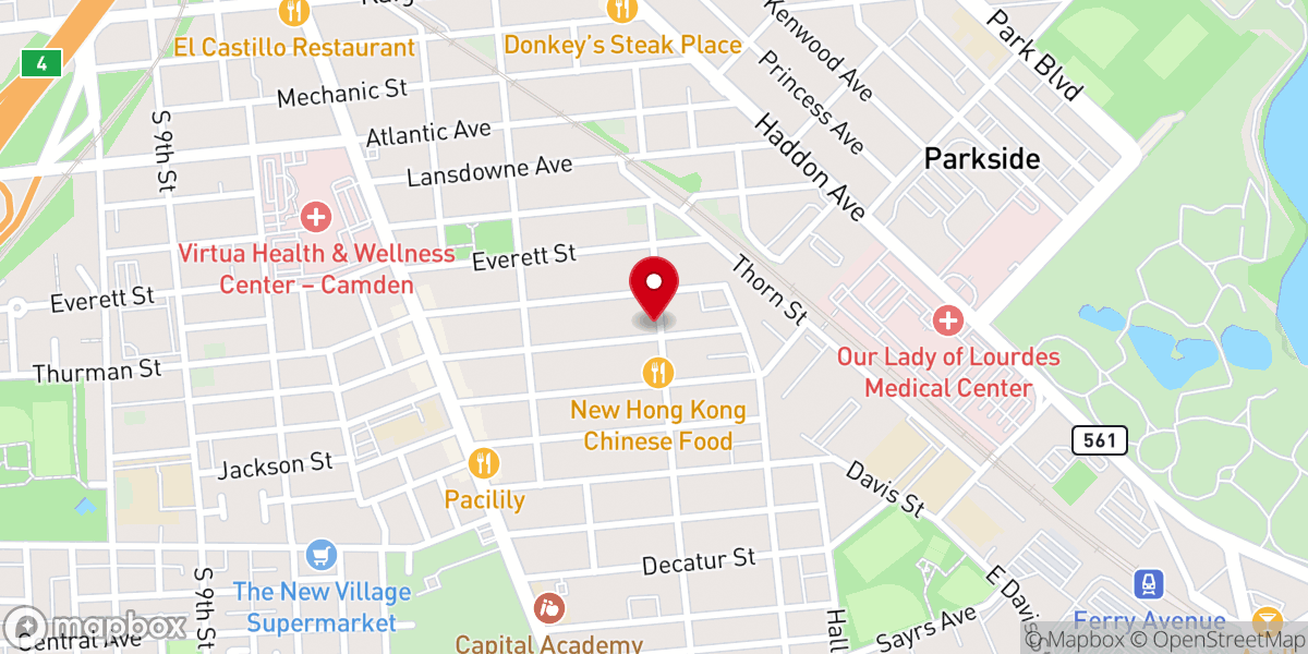 Map showing location of New Light Church of God