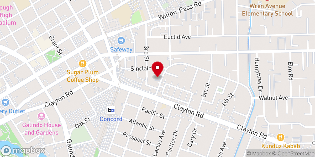 Map showing location of Grace Free Will Baptist Church