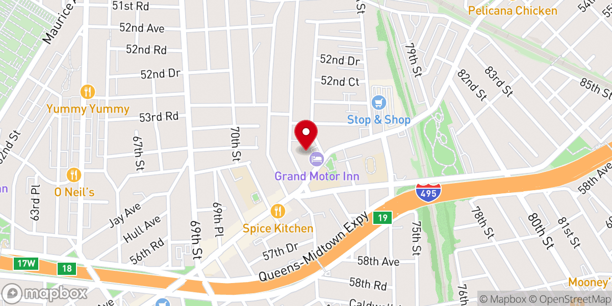 Map showing location of Maspeth Bible Church