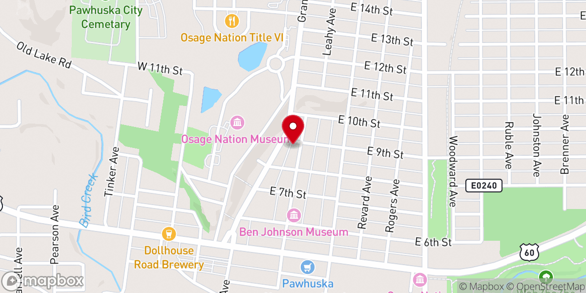 Map showing location of St. Thomas Episcopal Church