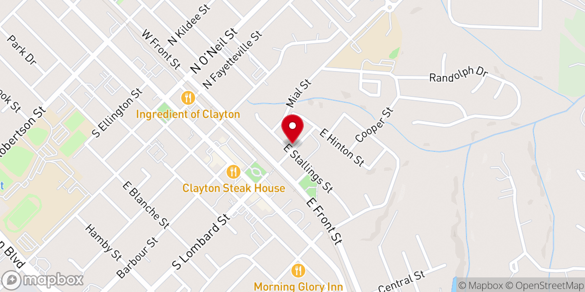 Map showing location of First Missionary Baptist Church