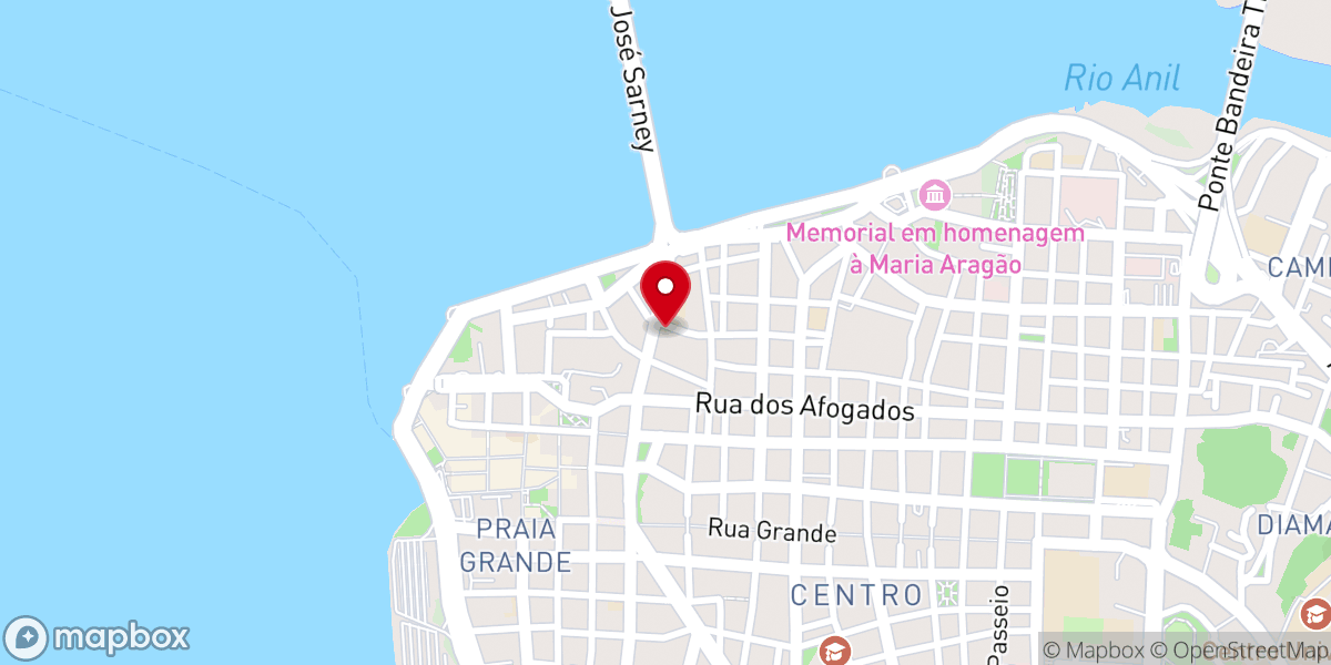 Map showing location of Igreja de Nossa Senhora do Rosário dos Pretos