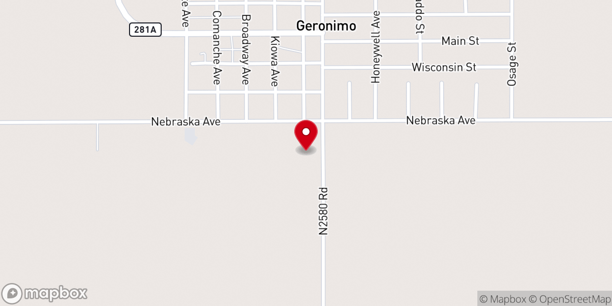 Map showing location of Abundant Life Assembly of God Church