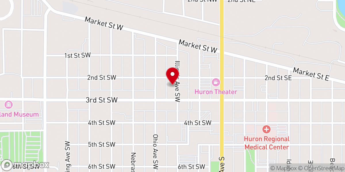 Map showing location of The Salvation Army of Huron