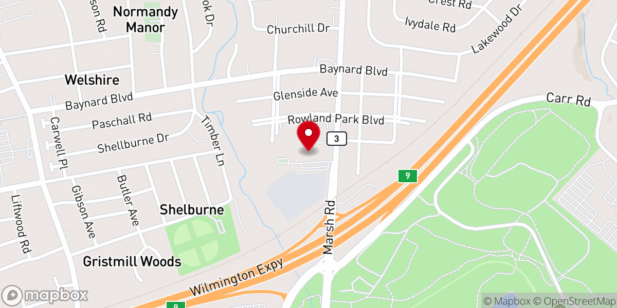 Map showing location of Faith Presbyterian Church