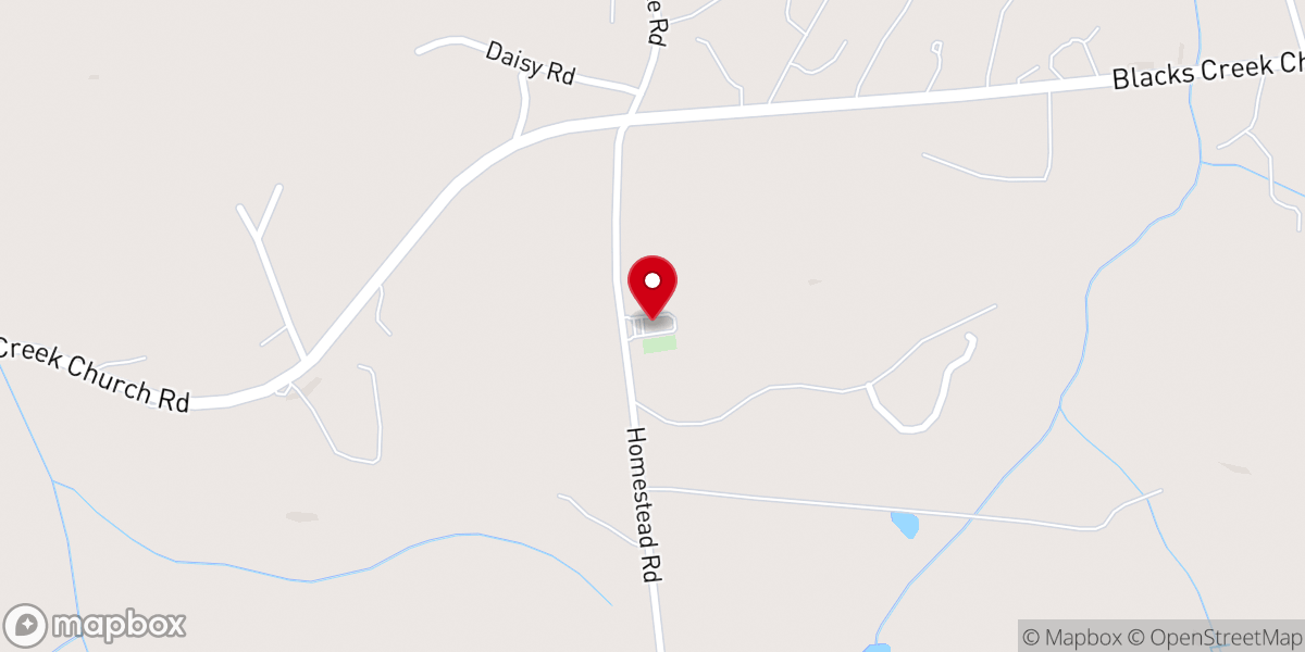 Map showing location of Canaan Baptist Church