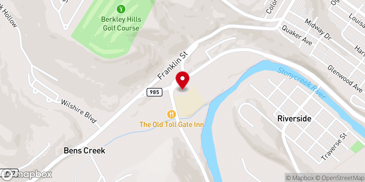 Map showing location of St Andrew Catholic Church