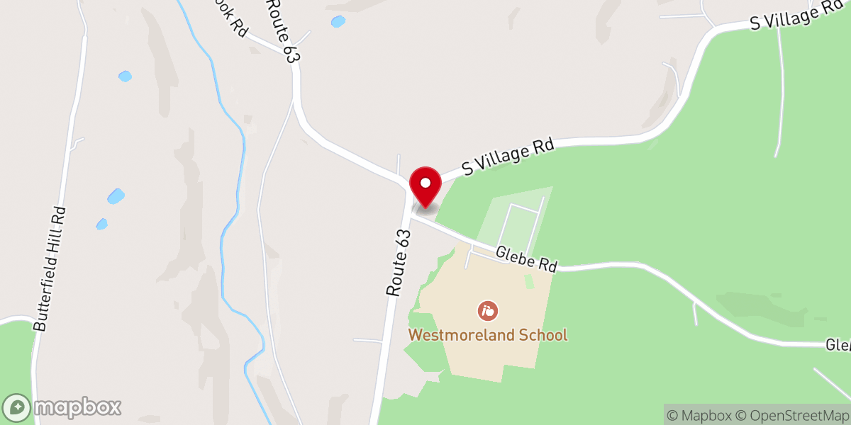 Map showing location of Westmoreland United Church