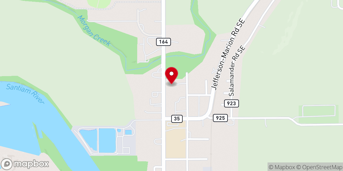 Map showing location of Abundant Life Center