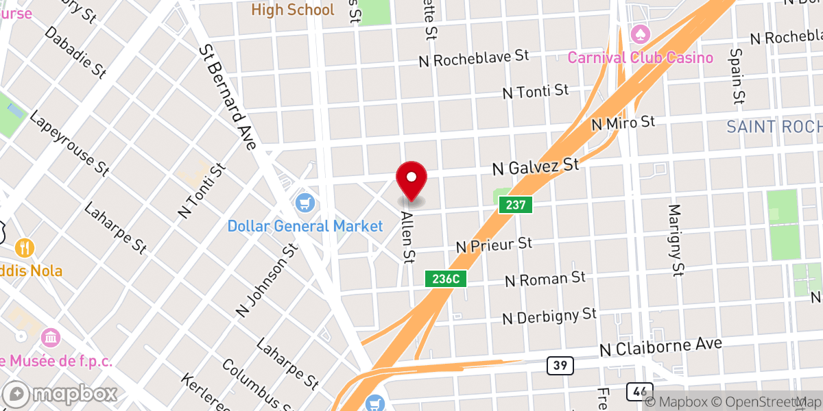 Map showing location of Greater Emmanuel Baptist Church