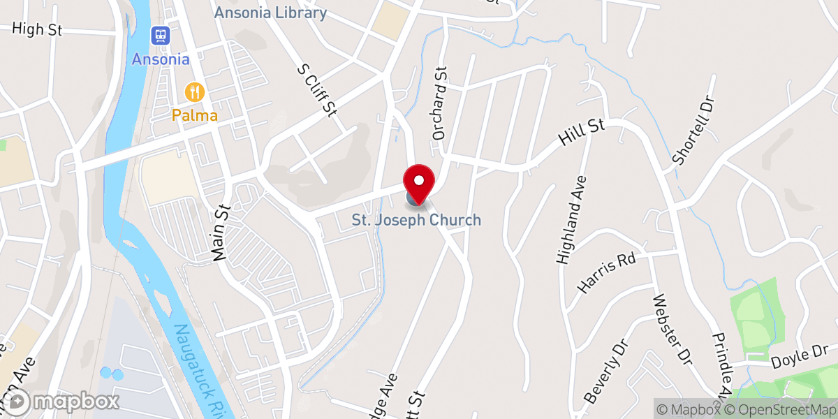 Map showing location of St Joseph's Parish