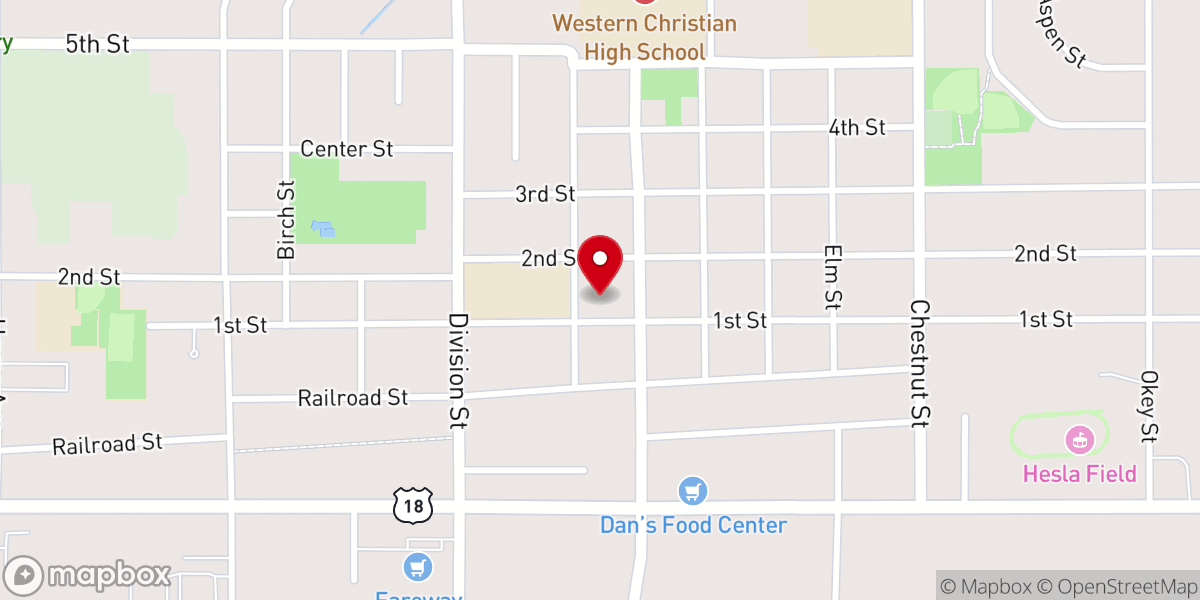 Map showing location of American Reformed Church