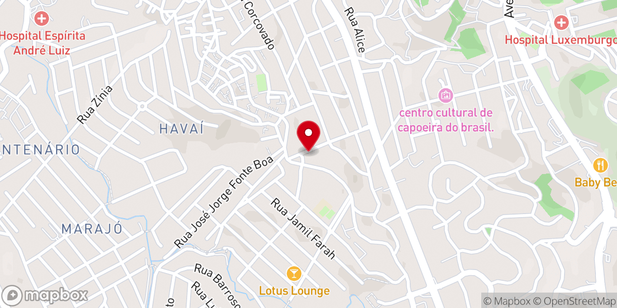 Map showing location of Igreja Pentecostal Chama do Arrebatamento IPCA