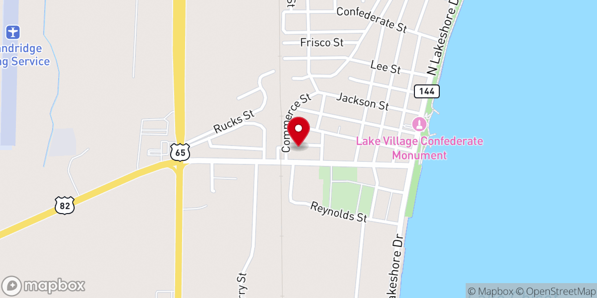 Map showing location of New Hope Missionary Baptist Church