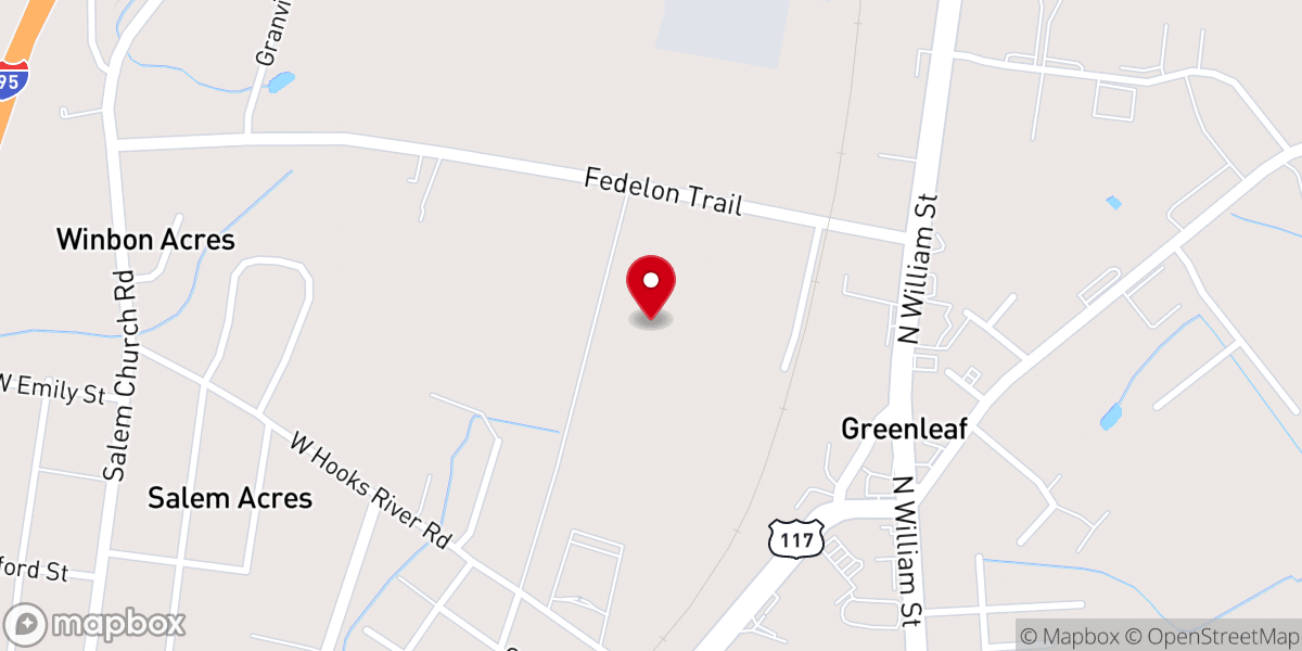 Map showing location of Parker Chapel