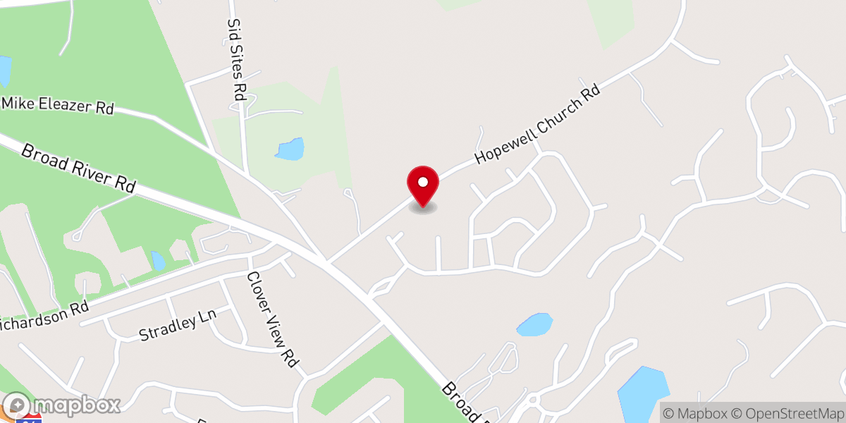 Map showing location of Greater Hopewell AME Church
