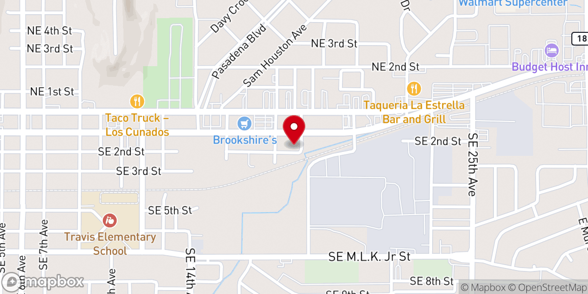 Map showing location of Ace Hardware of Mineral Wells