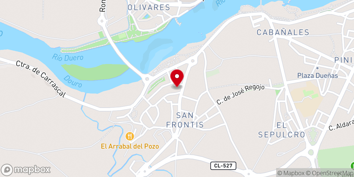 Map showing location of Iglesia de San Frontis