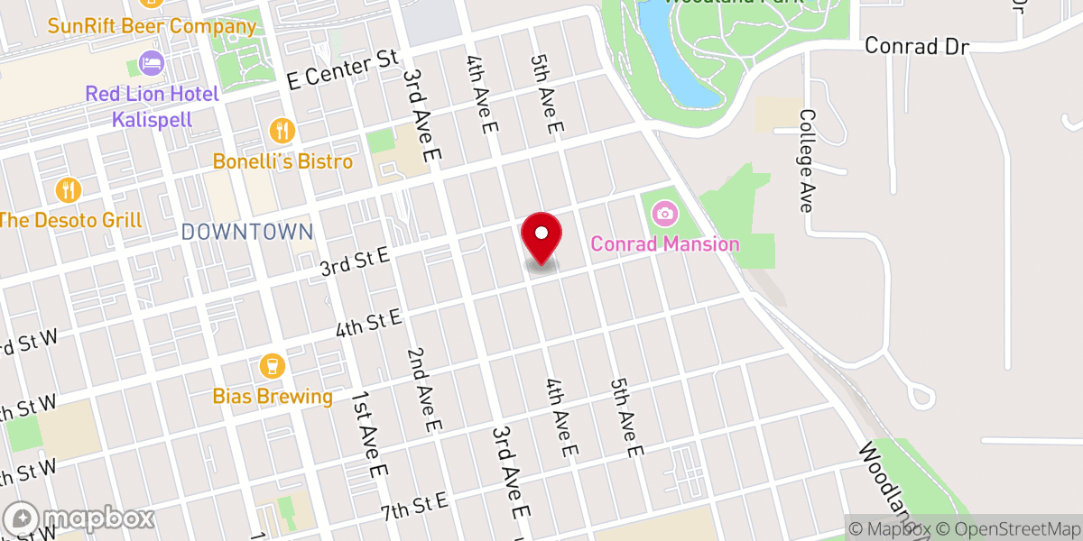 Map showing location of Bespoke Ceremonies Montana