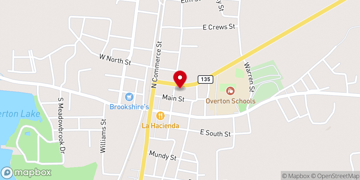 Map showing location of First Baptist Church