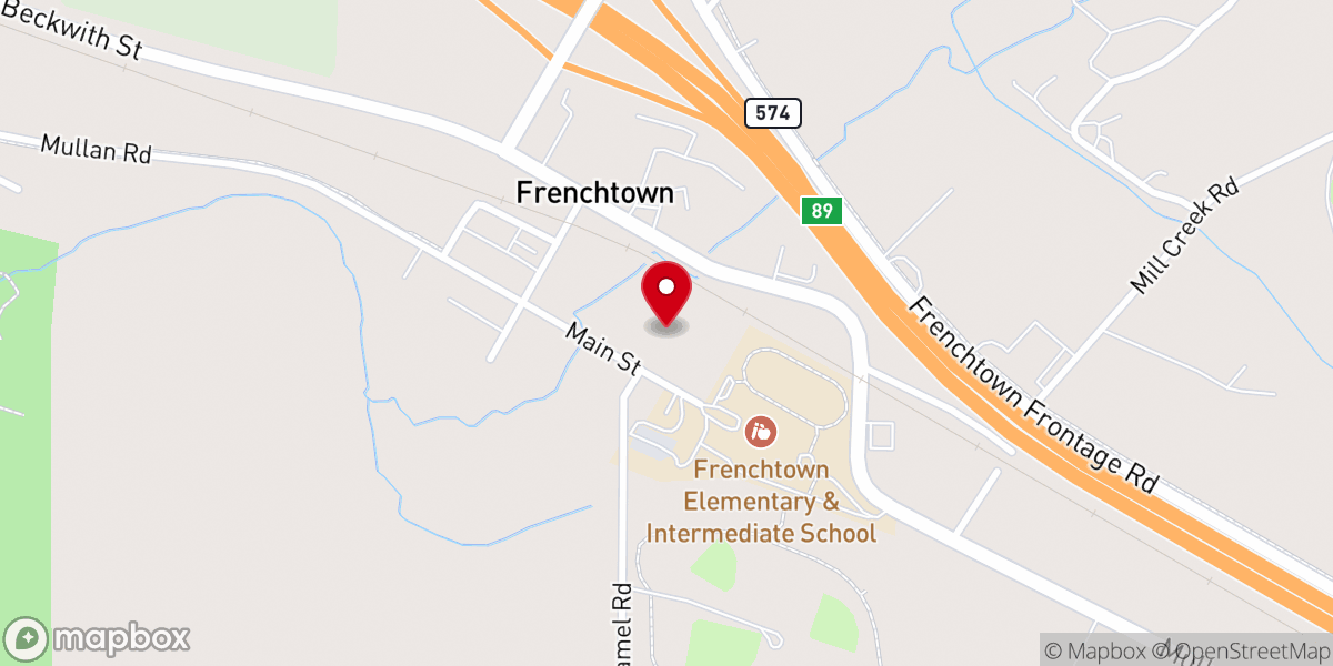 Map showing location of Saint John the Baptist Catholic Church