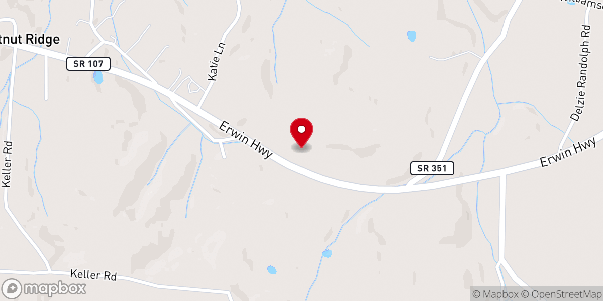 Map showing location of Union Chapel Free Will Baptist Church