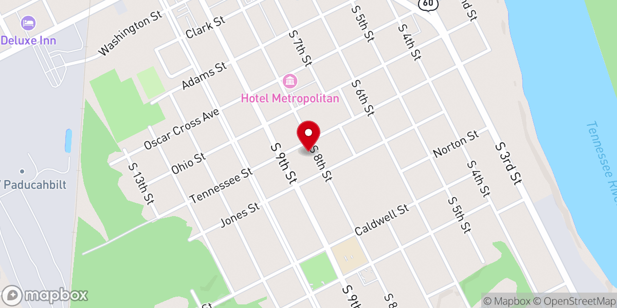 Map showing location of St James CME Church