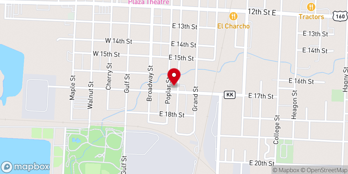 Map showing location of St Mary's Catholic Church