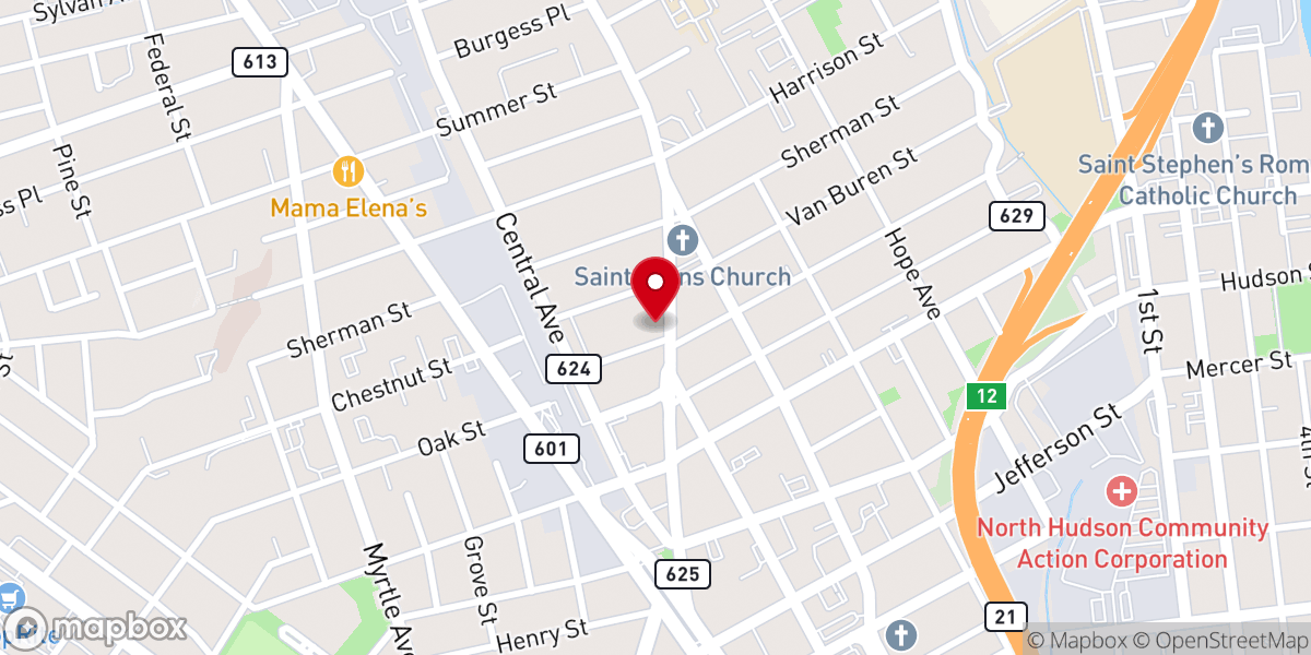 Map showing location of Iglesia Pentecostal Restauracion