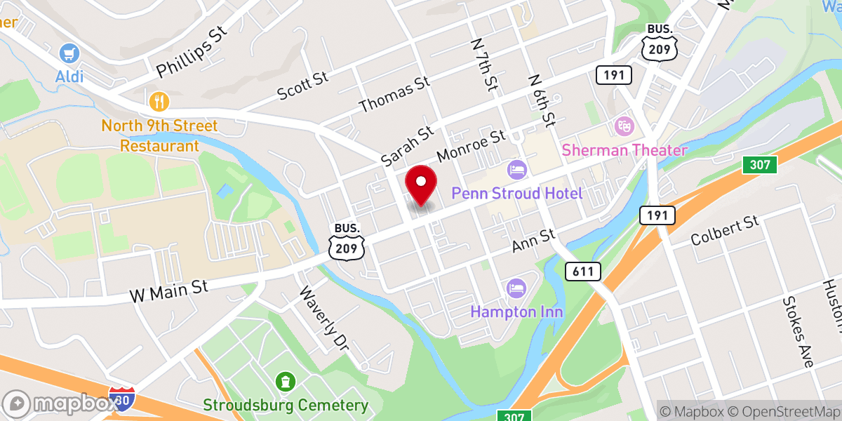 Map showing location of Church of Saint Luke