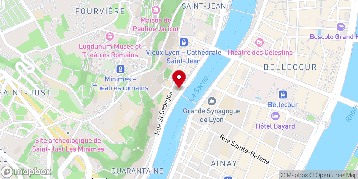 Map showing location of Église Saint-Georges de Lyon