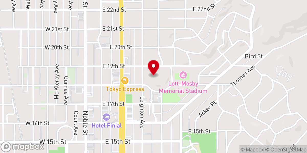 Map showing location of RMC Stringfellow Campus