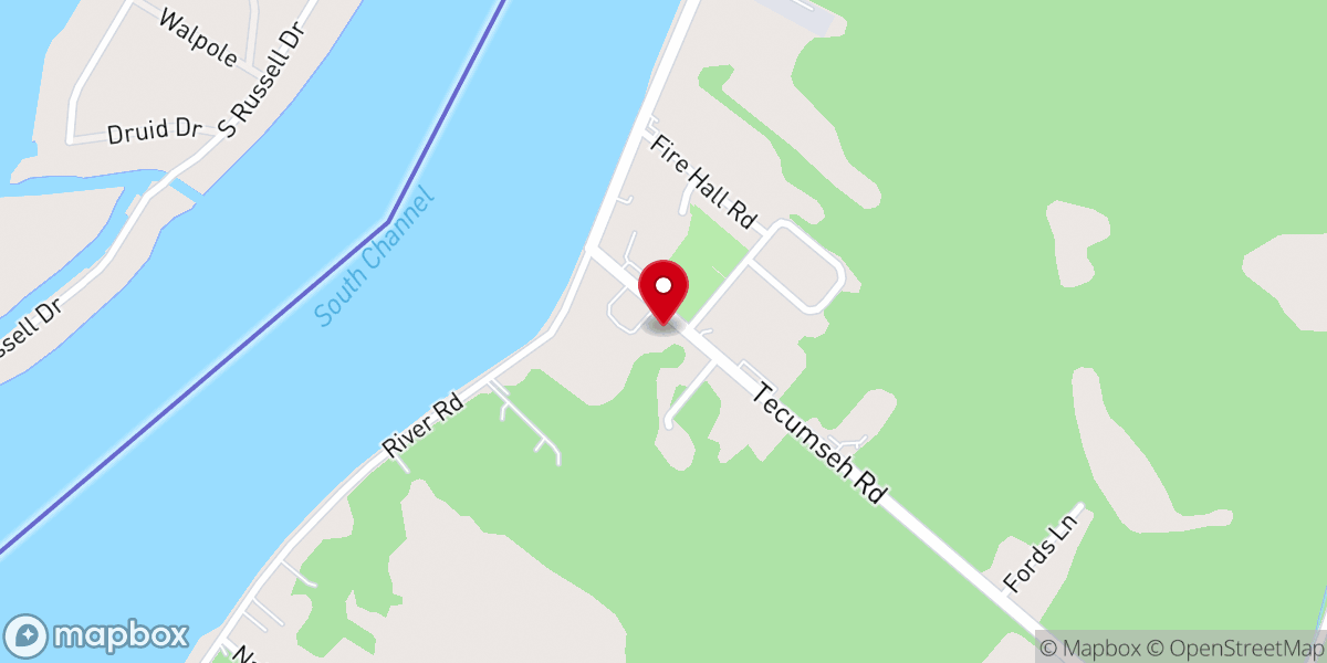 Map showing location of St. John The Baptist Anglican Church