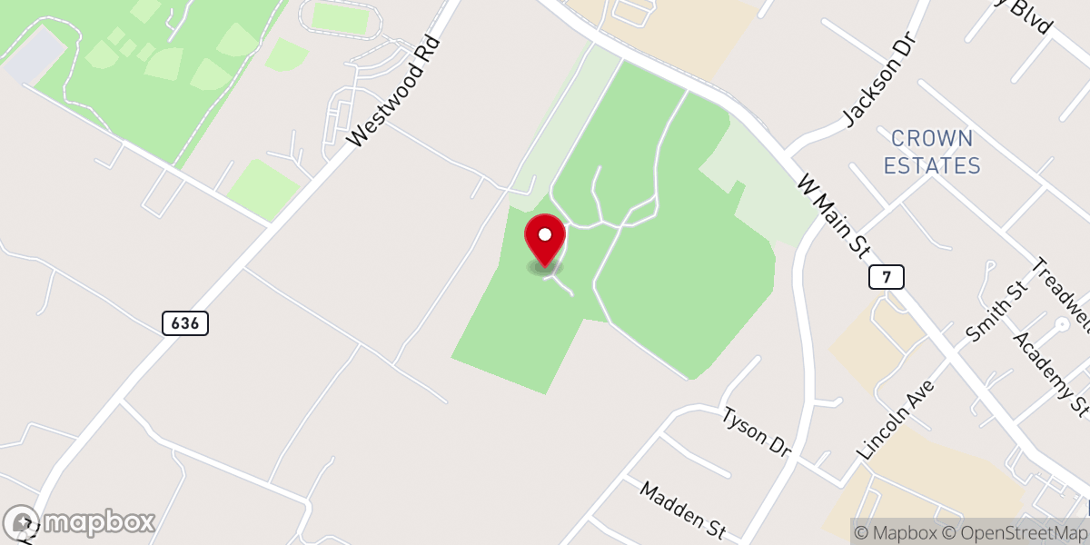 Map showing location of Historic Rosemont Springs