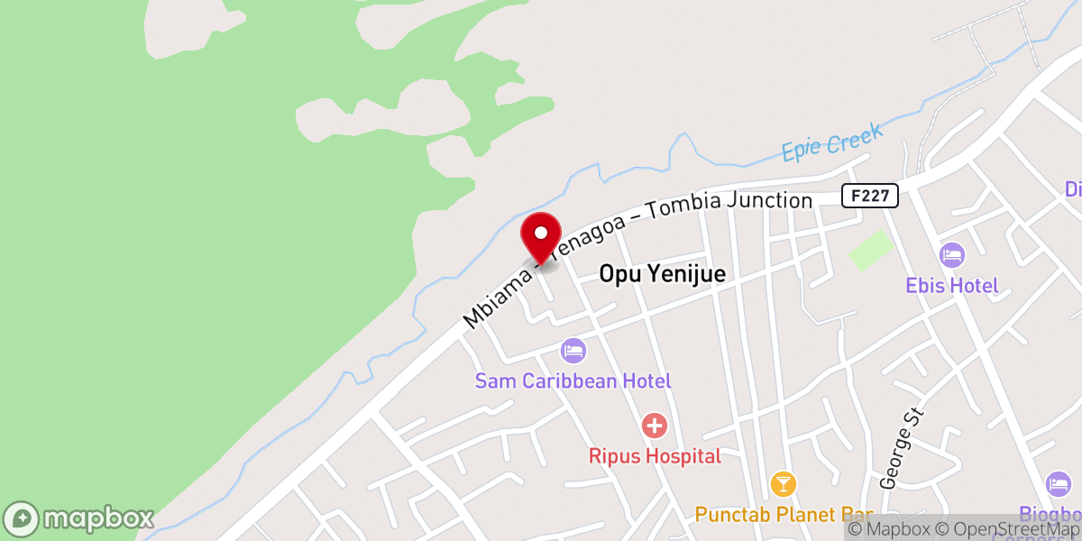 Map showing location of Love Transformation Church, Praise Center