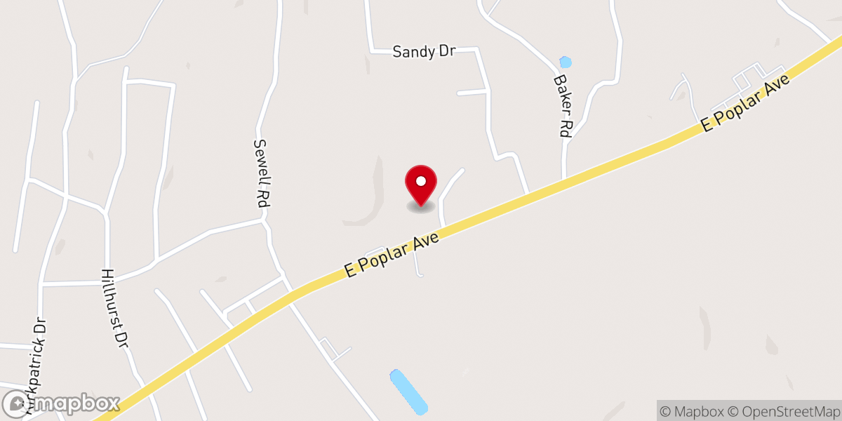 Map showing location of Eastside church of Christ