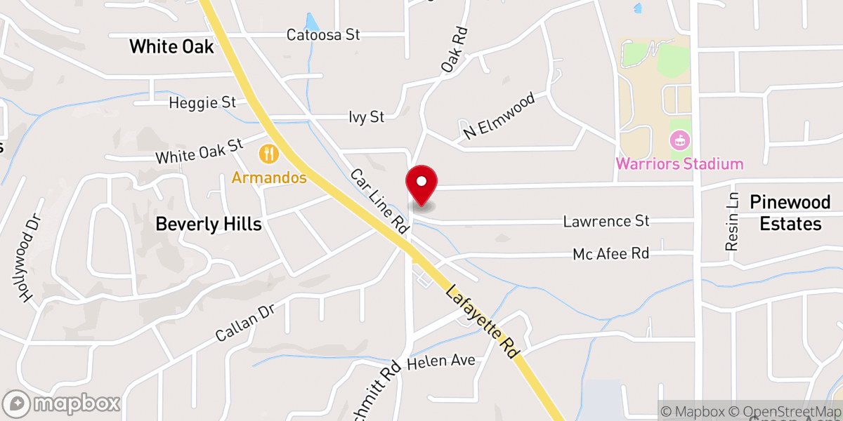 Map showing location of Destiny Pointe Christian Center