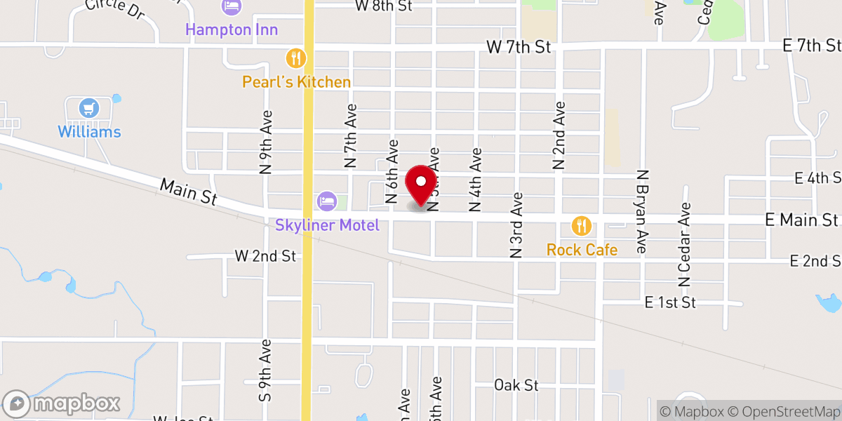 Map showing location of United Pentecostal Church, Stroud OK