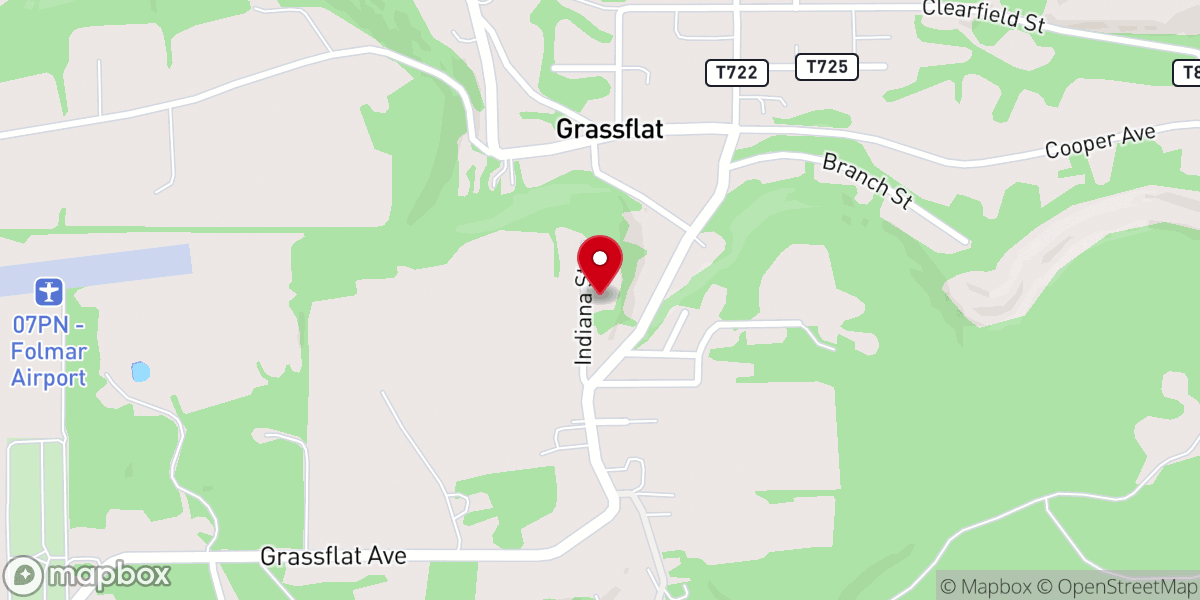Map showing location of St. Peter & Paul Church