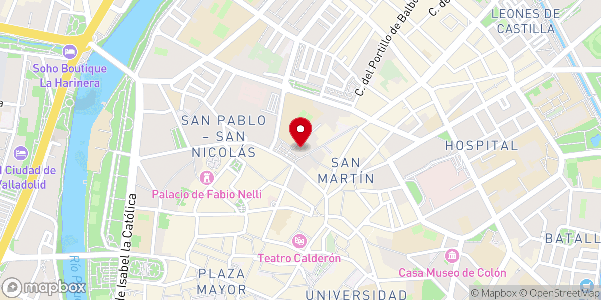 Map showing location of Iglesia conventual de San Pablo (Padres Dominicos)