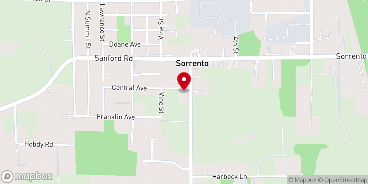 Map showing location of Sorrento Hills church of Christ