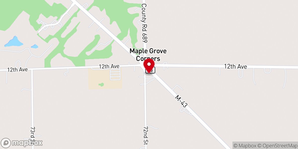 Map showing location of Anchor Baptist Church