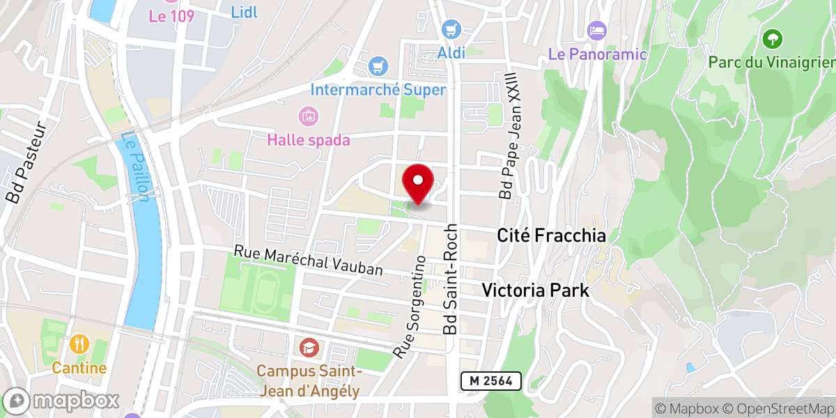 Map showing location of Église Saint-Roch Nice