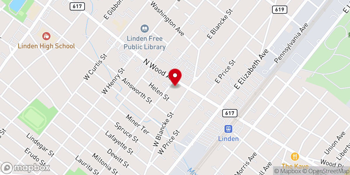 Map showing location of Linden United Methodist Church