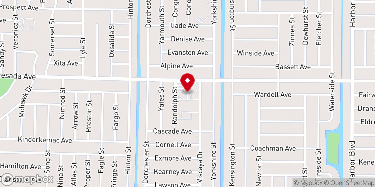 Map showing location of Port Charlotte Global Methodist Church
