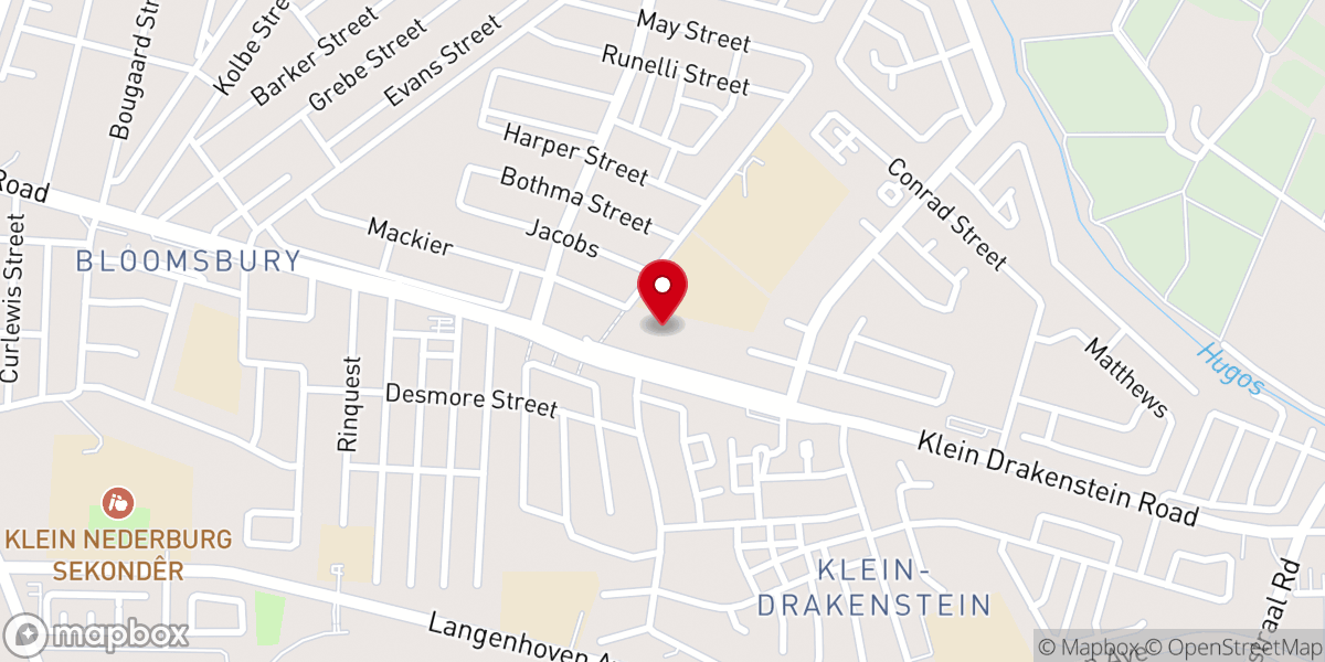 Map showing location of Uniting Reformed Church Huguenot (VGK)