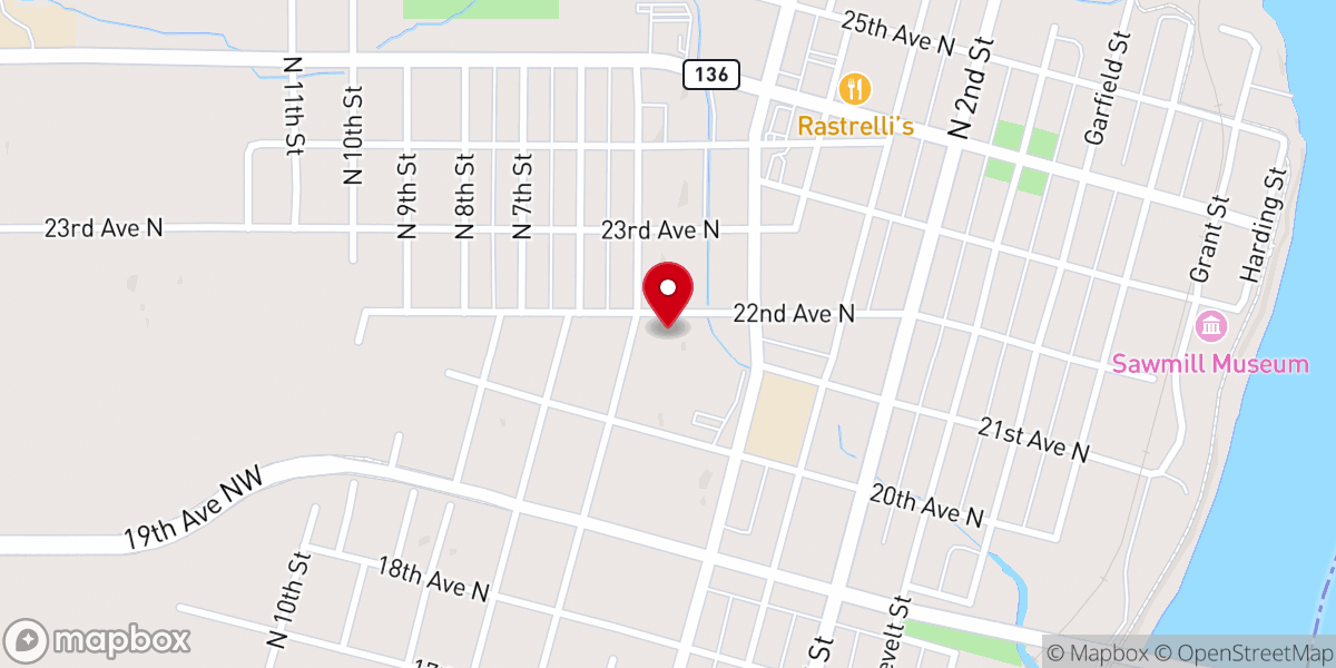 Map showing location of Seventh-Day Adventist Church