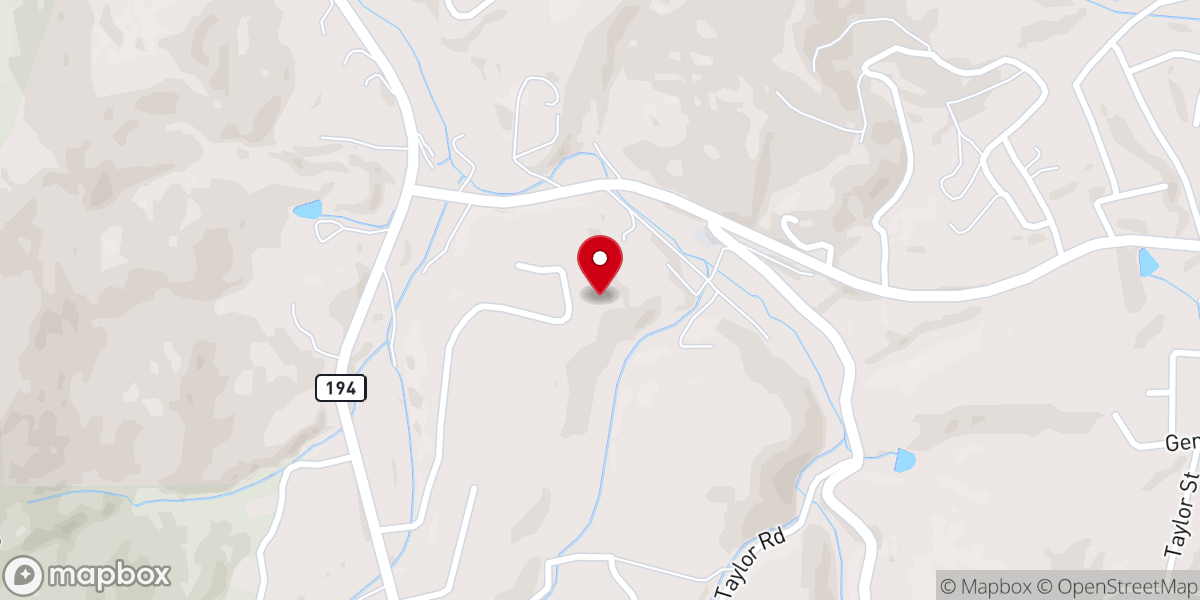 Map showing location of Temple Baptist Church