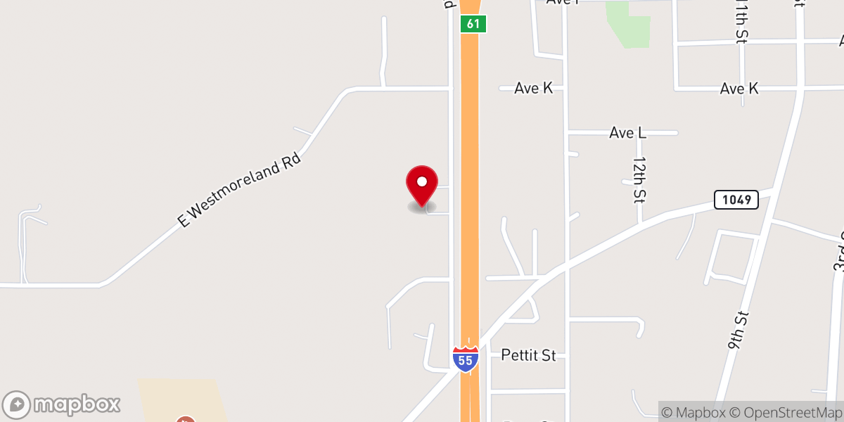 Map showing location of O.W. Dillon Elementary School